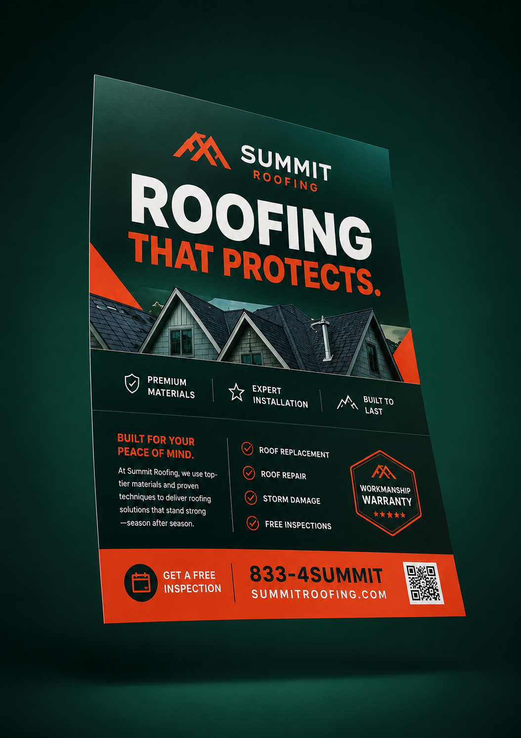 Example printed flyer mockup.